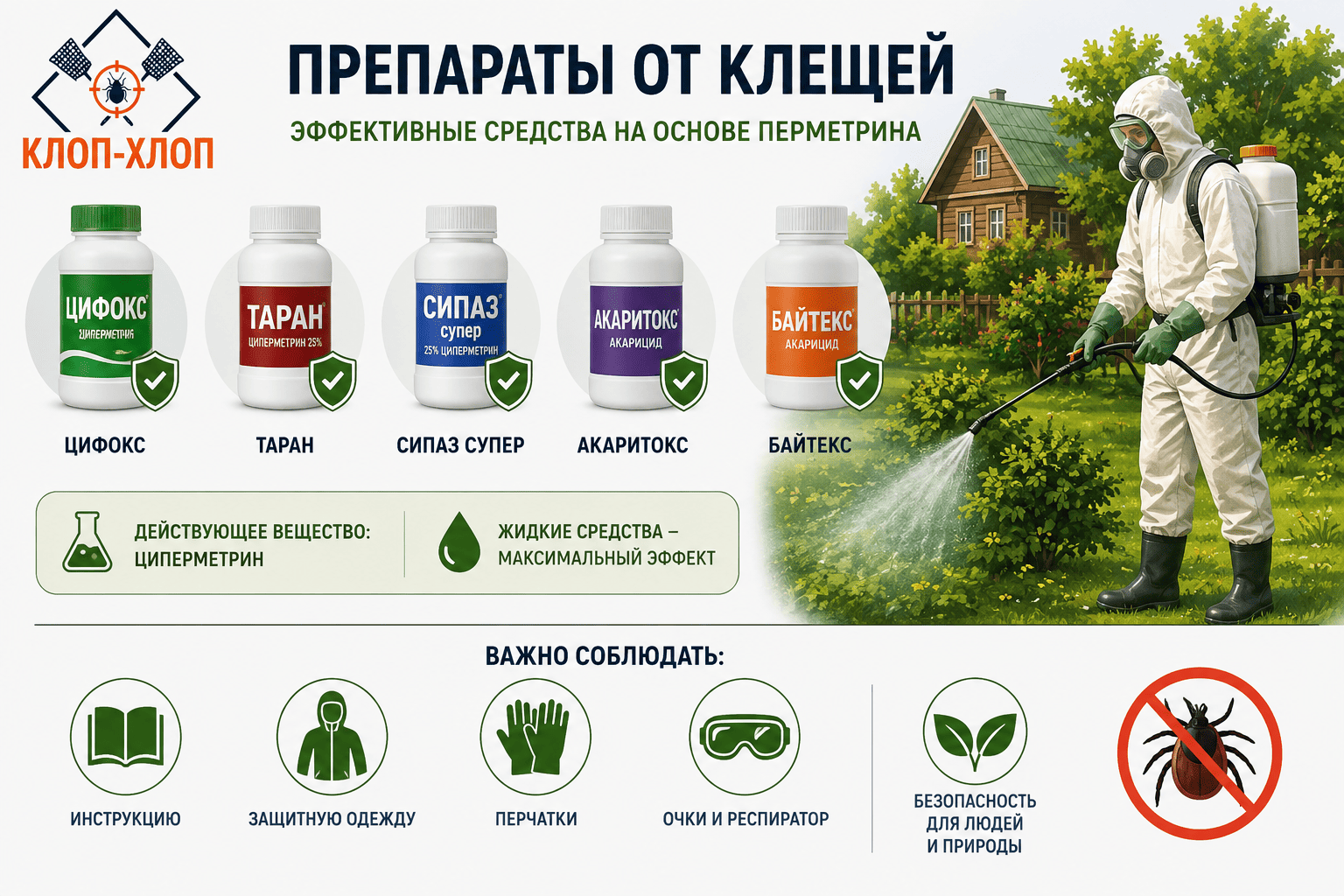 Какие препараты используют для борьбы с клещами